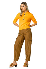 CASHEW SHINY CARGO TROUSERS