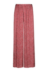 ELASTICATED WAIST ABSTRACT PATTERN TROUSERS