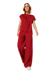PLEAT DETAIL FINE COTTON TOP