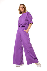 LAVANDE SLEEVE DETAIL FINE COTTON TOP
