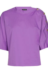 LAVANDE SLEEVE DETAIL FINE COTTON TOP