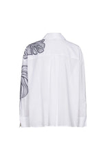 LEAF EMBROIDERY OVERSIZED SHIRT