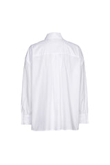 KHAKI FLOWER DETAIL OVERSIZED COTTON SHIRT