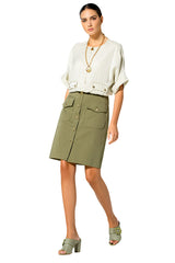 LIGHT SHEEN ZIP FLOWING TOP