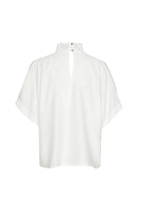 LACE STAND UP COLLAR LACE LOOSE TOP