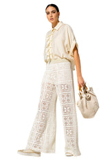 BEIGE CROCHET HANDBAG