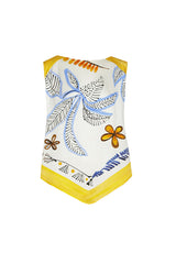 SAFFRON FOULARD DESIGN TOP