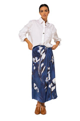 FRAYED FLORAL DETAIL OVERSIZED SHIRT