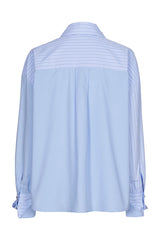 FLORAL ACCENT OVERSIZED COTTON SHIRT