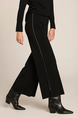 BLACK MILANO KNIT TROUSERS