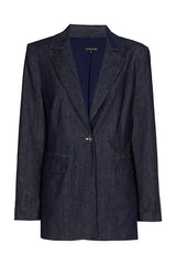 SLIGHTLY FITTED DENIM BLAZER