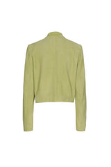 ALOE GREEN FLORAL DETAIL NUBUCK JACKET