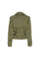 KHAKI TRENCH LIKE JACKET