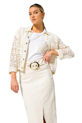 IVORY LACE AIRY STRAIGHT JACKET