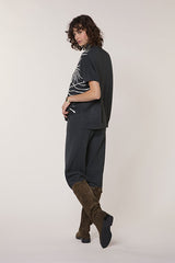 GREY JACQUARD HIGH NECK PULLOVER