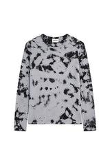 GREY TIE DYE WOOL CASHMERE SWEATER