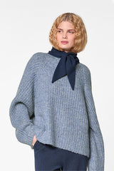 BLUE WOOL NECK WARMER