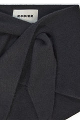 BLACK WOOL NECK WARMER