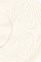 WHITE WOOL BERET