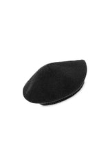 BLACK WOOL BERET