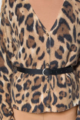 BROWN LEOPARD CARDIGAN