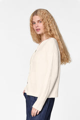 WHITE FANCY WOOL CARDIGAN