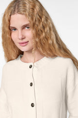 WHITE FANCY WOOL CARDIGAN