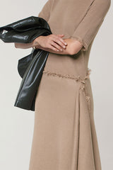 BROWN MESH WRAP SKIRT