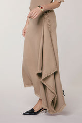 BROWN MESH WRAP SKIRT