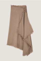 BROWN MESH WRAP SKIRT