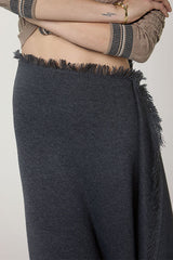 GREY MESH WRAP SKIRT