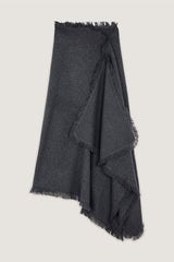 GREY MESH WRAP SKIRT