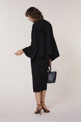 BLACK MESH CAPE