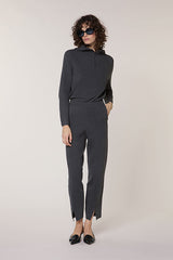 GREY MILANO KNIT CIGARETTE TROUSERS