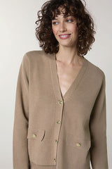 BROWN SHORT MILANO KNIT JACKET