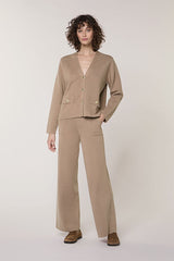 BROWN SHORT MILANO KNIT JACKET