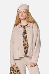 BEIGE DOUBLE FACED WOOL JACKET