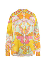 JANICE NEW ORANGE GRAPHIC PRINT BLOUSE