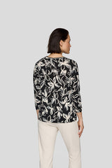 WHITE FLORAL PATTERN LONG SLEEVE SHIRT