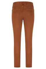 CAMEL ELASTIC WAIST SKINNY TROUSERS