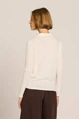 TWEED DETAIL KNITTED POLO SHIRT