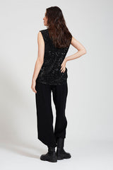 TANITA OA SEQUINNED TOP