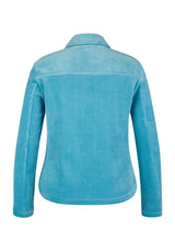 BLUE BUTTONED CORDUROY JACKET