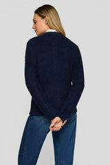 WHITE KNIT BUTTON UP CARDIGAN