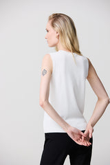 GLITTER VERTICAL LINE SLEEVELESS SWEATER