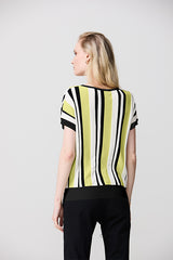 TRICOLOR VERTICAL STRIPED SWEATER