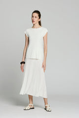 ECRU ARROW TEXTURED TOP