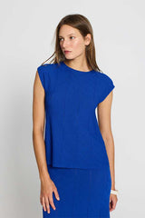 INDIGO ARROW TEXTURED TOP