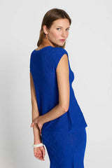 INDIGO ARROW TEXTURED TOP