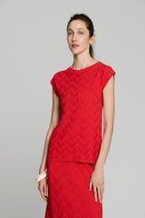 RED ARROW TEXTURED TOP